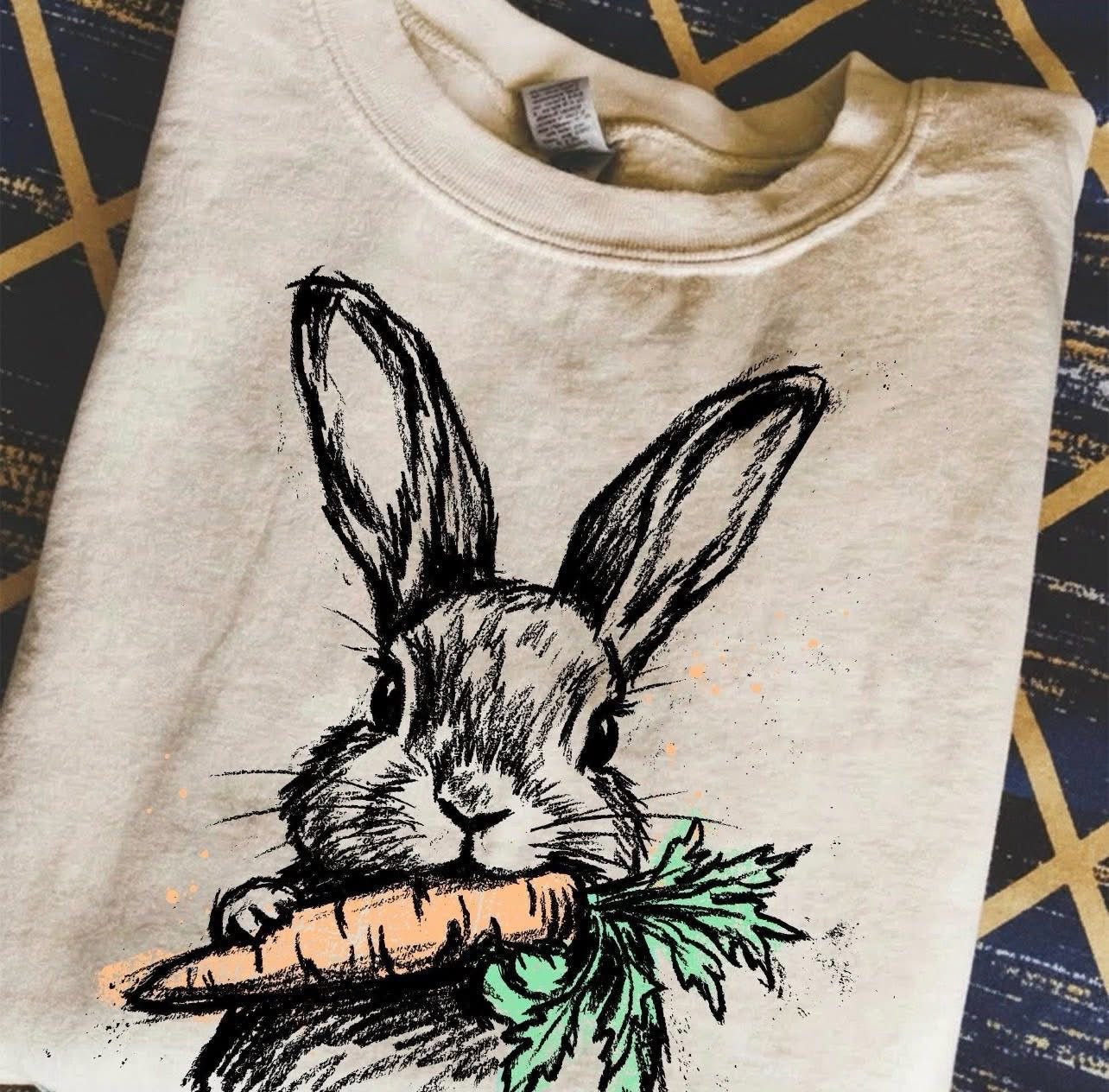 Bunny with Carrot SketchT-Shirt