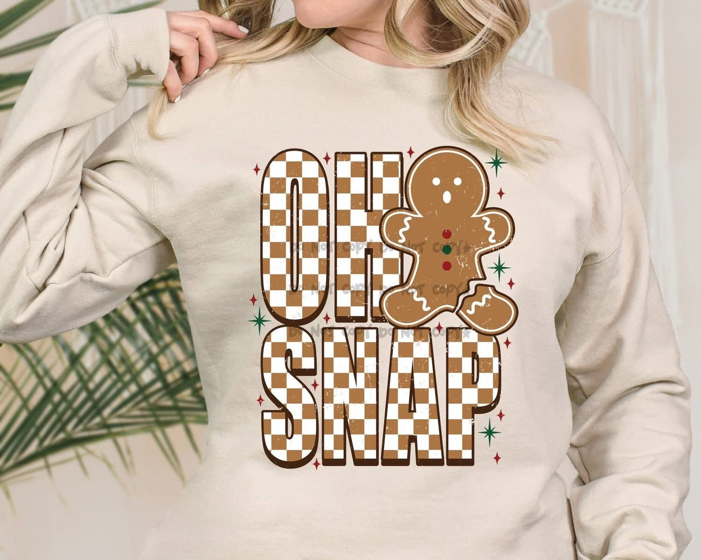 Checkered Oh Snap with GingiT-Shirt