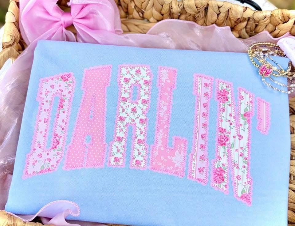 Darlin' Pink Floral LaceT-Shirt