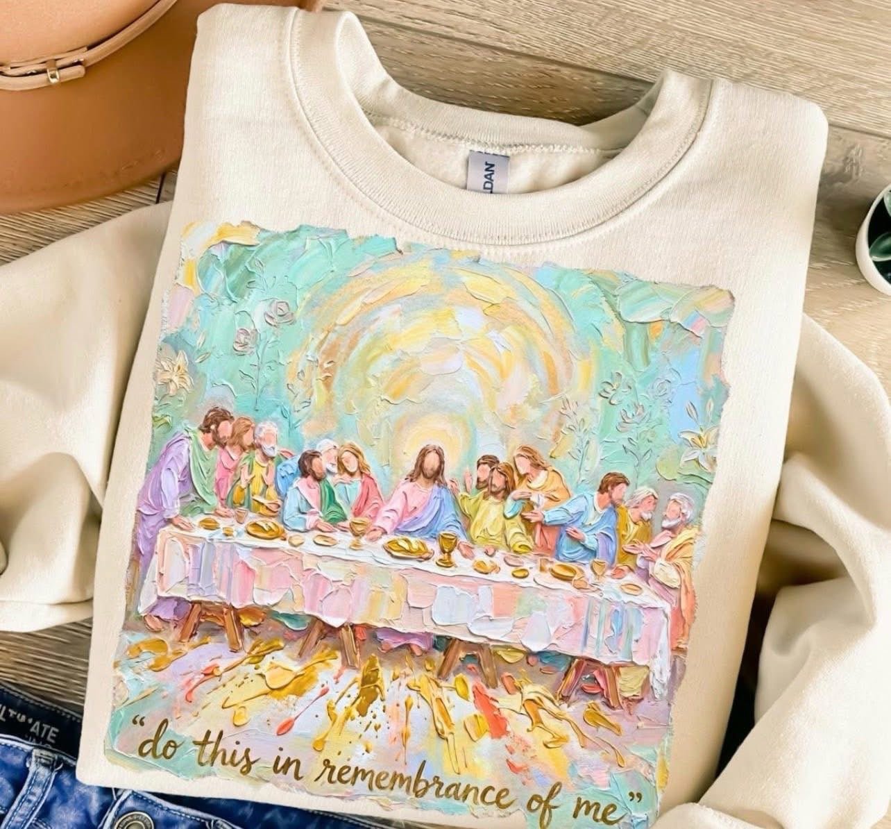 Do This In Remembrance of Him PaintedT-Shirt