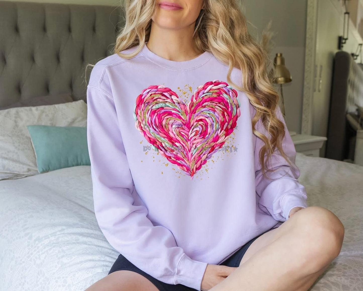 Faux Yarn HeartT-Shirt
