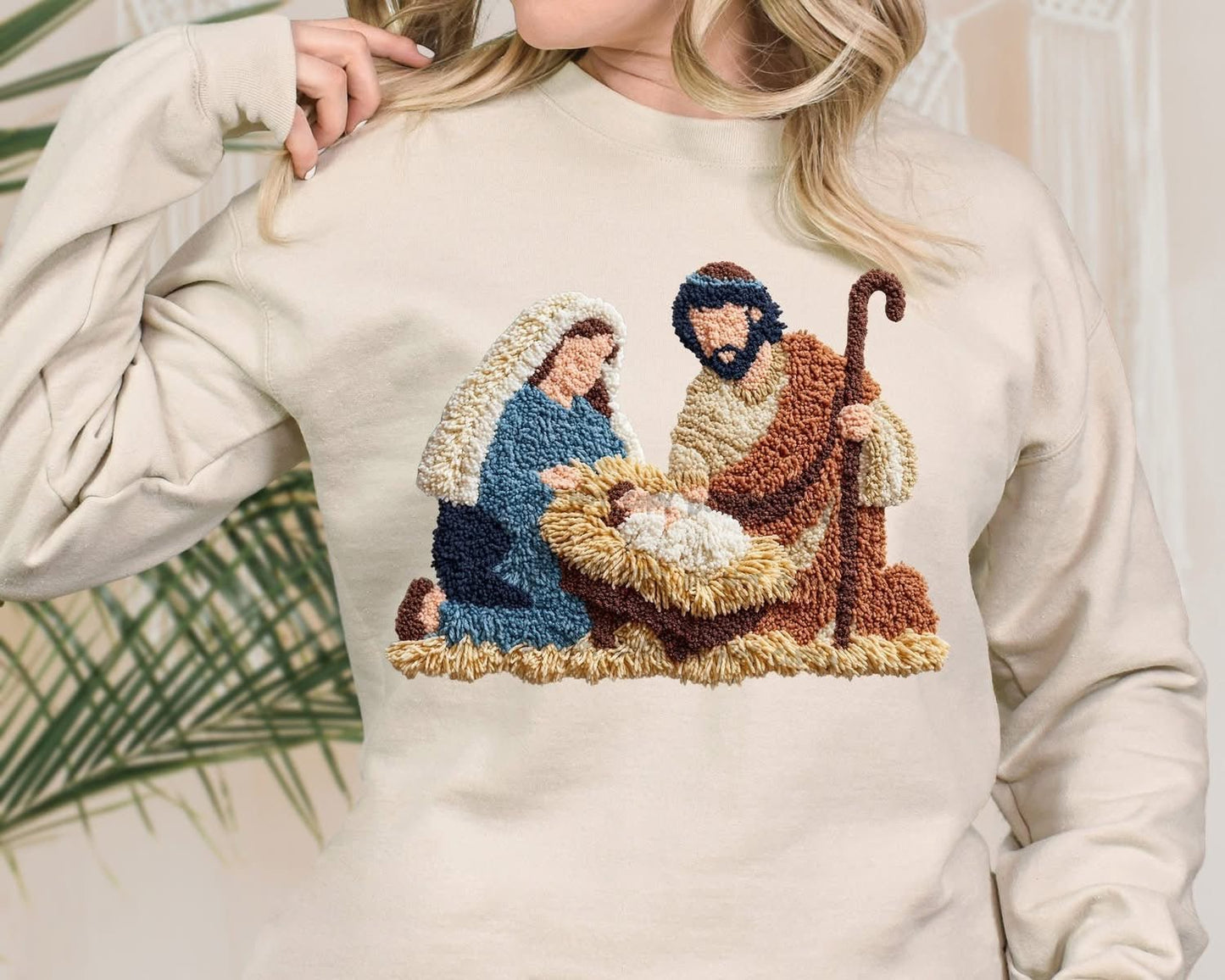 Faux Yarn NativityT-Shirt
