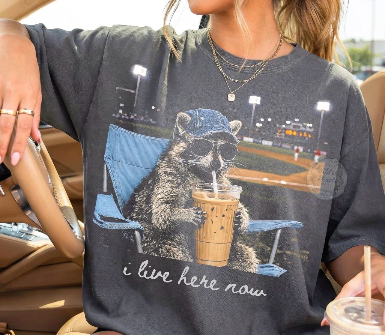 I live here now raccoonT-Shirt