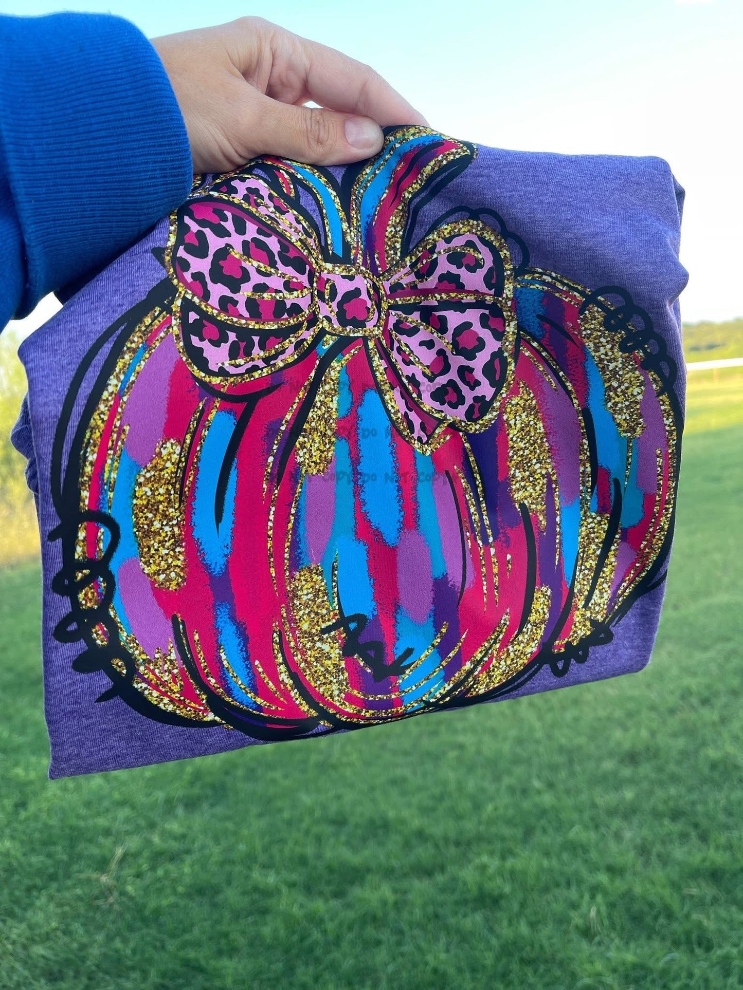 Leopard Bow PumpkinT-Shirt