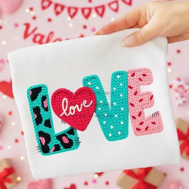 Love Knit with heartT-Shirt