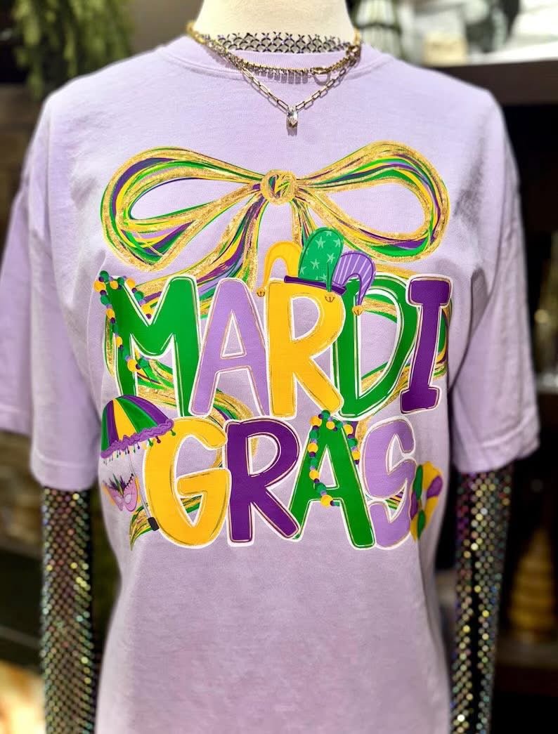 Mardi Gras with BowT-Shirt