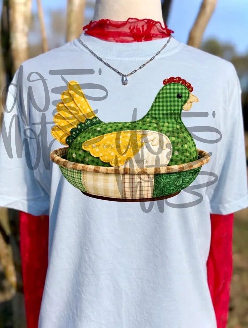 Patchwork ChickenT-Shirt