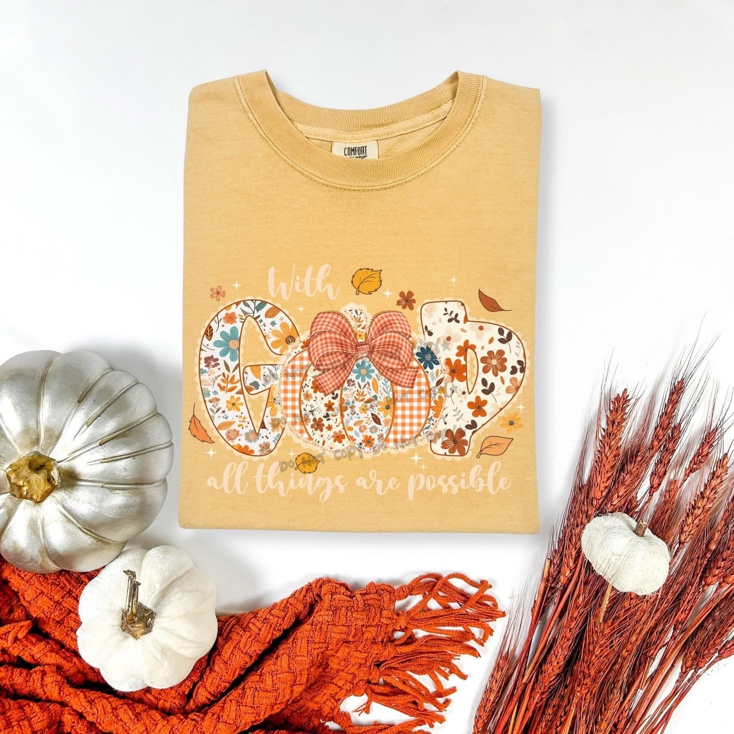 With God All Things Are Possible Fall TeeT-Shirt