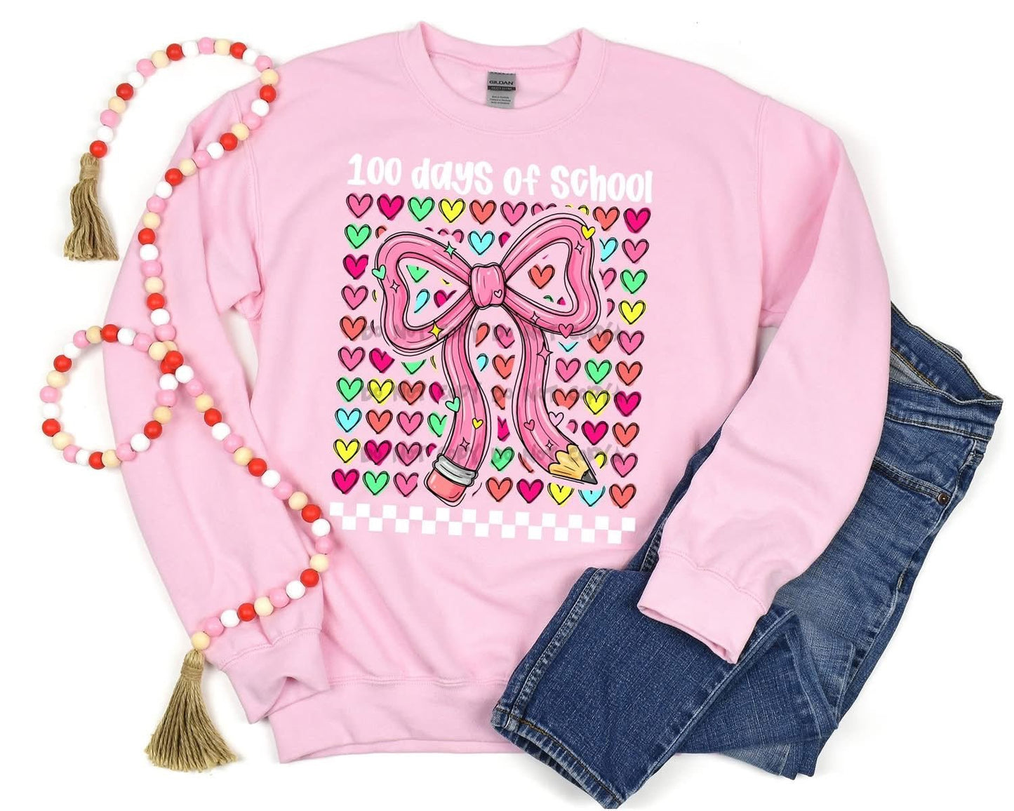 100 Days of School Pencil BowT-Shirt