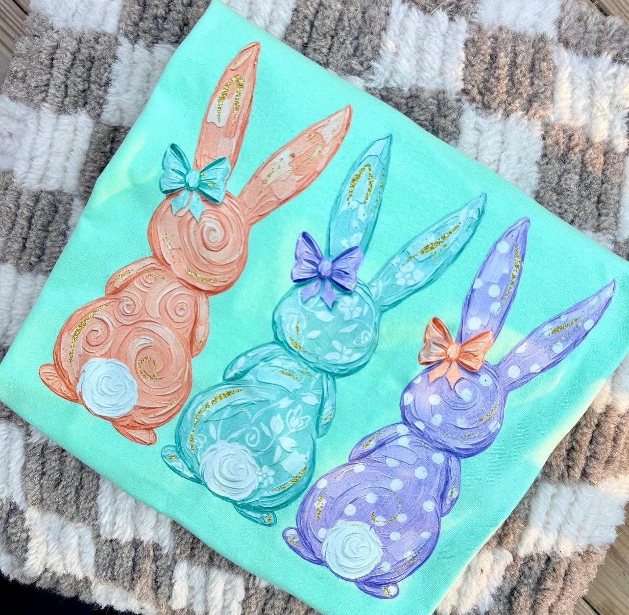 Brushstroke Pastel BunniesT-Shirt