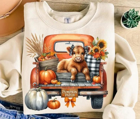 Fall Truck with Cow and PumpkinsT-Shirt