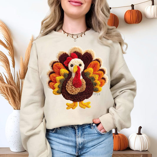 Faux Yarn TurkeyT-Shirt