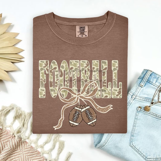 Football Camo Bow - T-ShirtT-Shirt