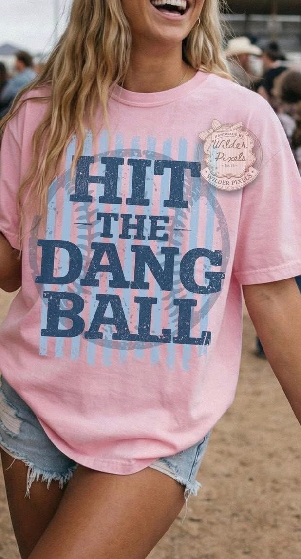 Hit the dang ball stripedT-Shirt