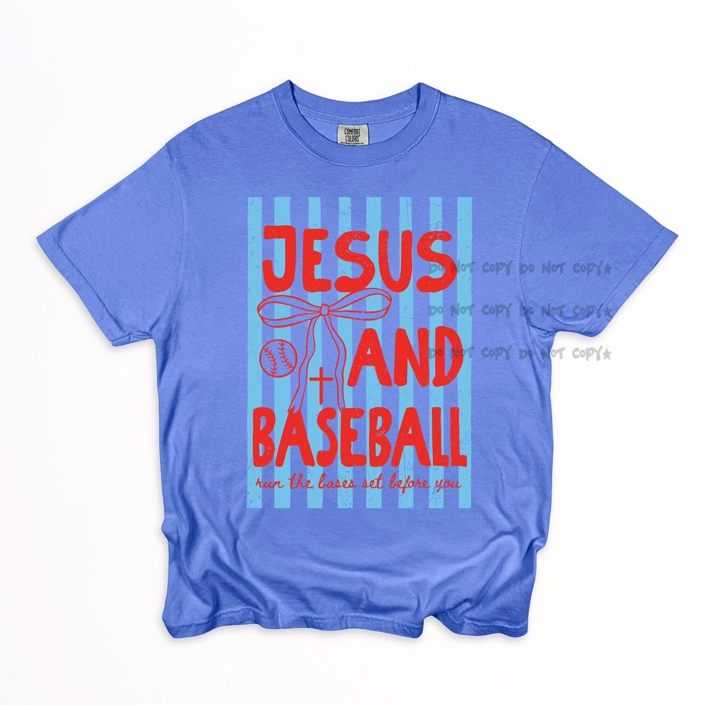Jesus and Softball or Baseball StripesT-Shirt