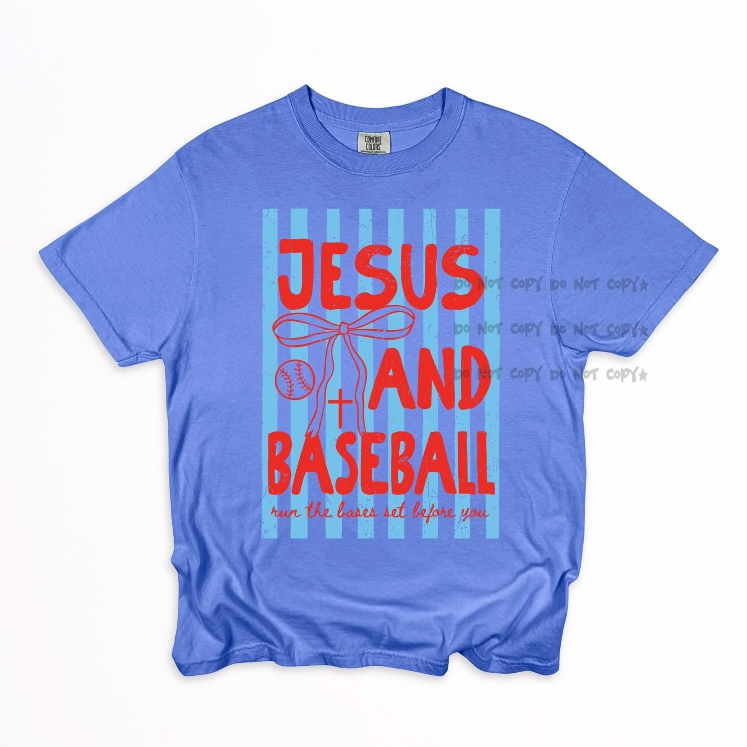 Jesus and Softball or Baseball StripesT-Shirt