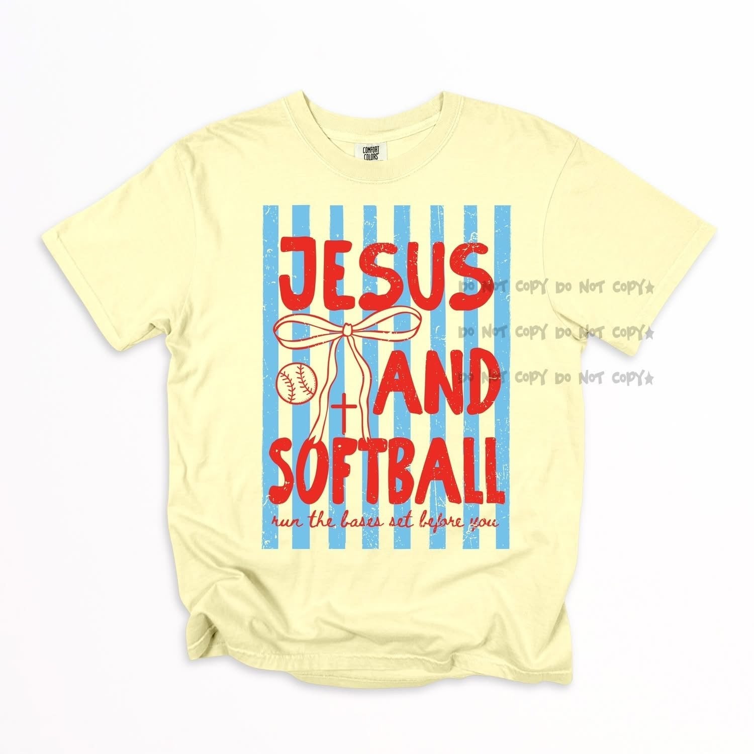 Jesus and Softball or Baseball StripesT-Shirt
