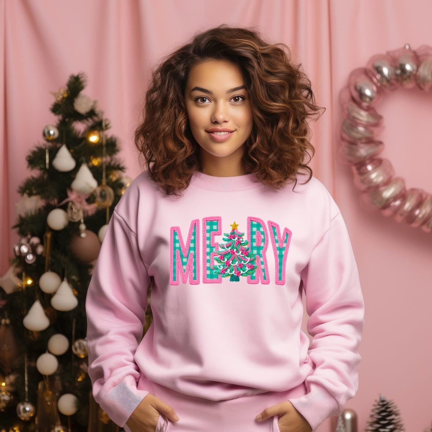 Merry Pink and GreenT-Shirt