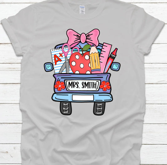Personalized Teacher Shirt – Cute Custom Name Back to School Tee - Custom Creations by Lacey