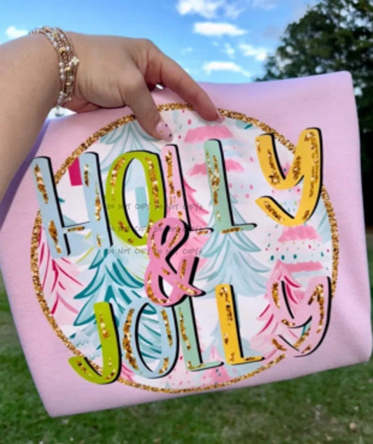 Pink Holly and JollyT-Shirt