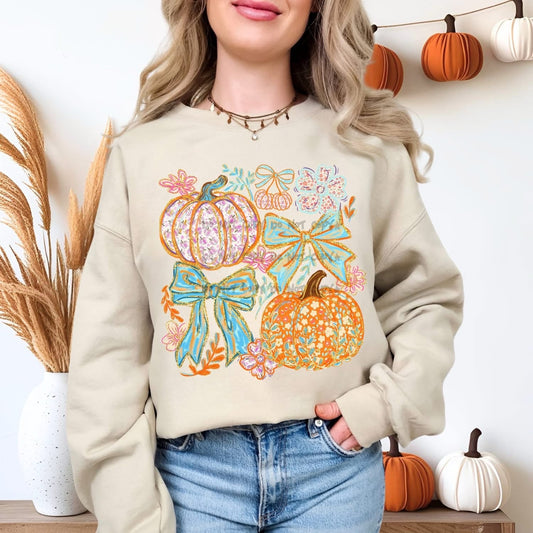 Pumpkin and Bow CollageT-Shirt