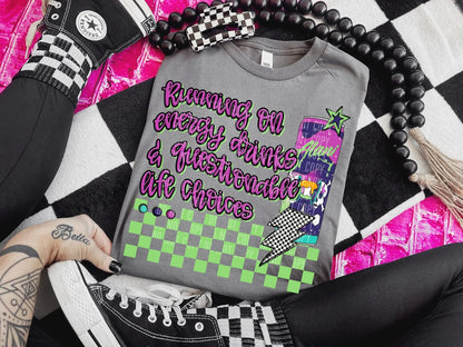 Running On Energy Drinks T-shirt - Custom Creations by Lacey